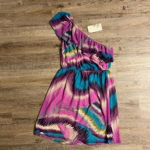 Black Rainn One Shoulder Dress Sz Medium NWT